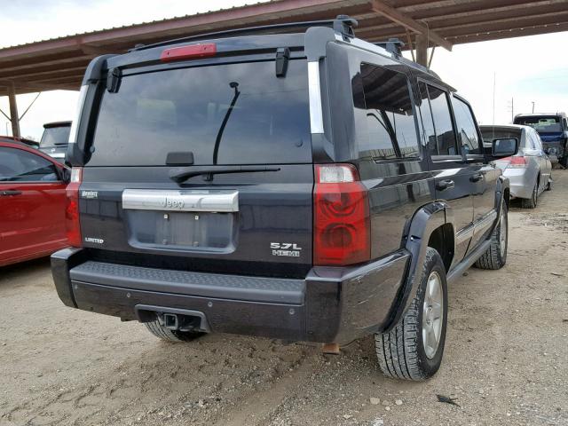 1J8HH58266C293899 - 2006 JEEP COMMANDER BLACK photo 4