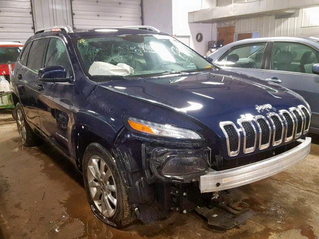 1C4PJMDB0FW577566 - 2015 JEEP CHEROKEE L BLUE photo 1