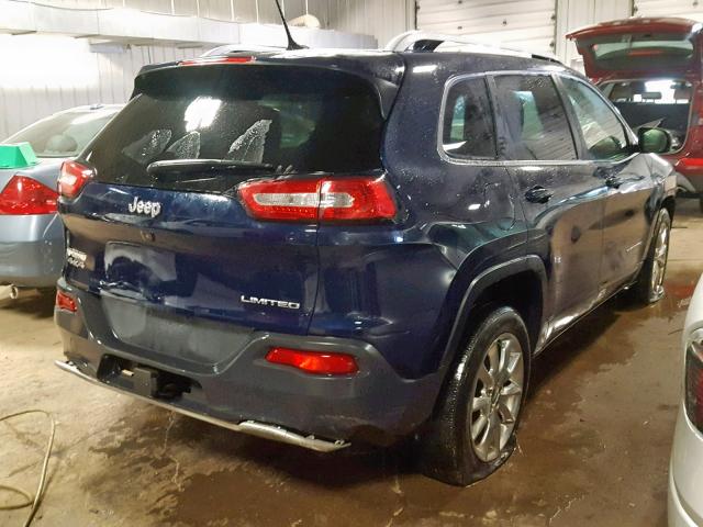 1C4PJMDB0FW577566 - 2015 JEEP CHEROKEE L BLUE photo 4