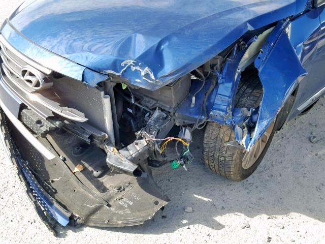 5NPE34AF7FH129923 - 2015 HYUNDAI SONATA SPO BLUE photo 9