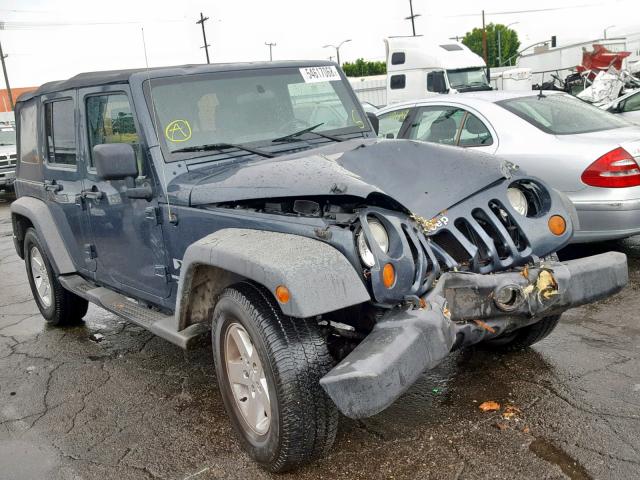 1J4GB39107L136329 - 2007 JEEP WRANGLER X GRAY photo 1