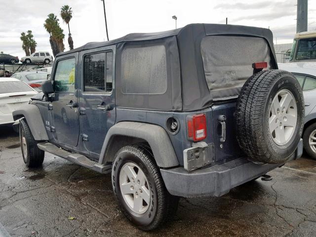 1J4GB39107L136329 - 2007 JEEP WRANGLER X GRAY photo 3