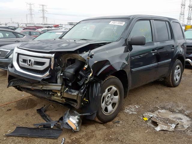 5FNYF4H28BB078514 - 2011 HONDA PILOT LX BLACK photo 2