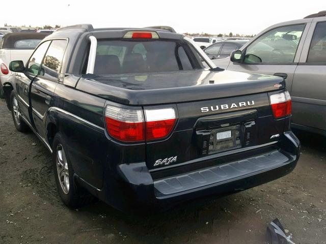 4S4BT62C067106650 - 2006 SUBARU BAJA SPORT BLACK photo 3