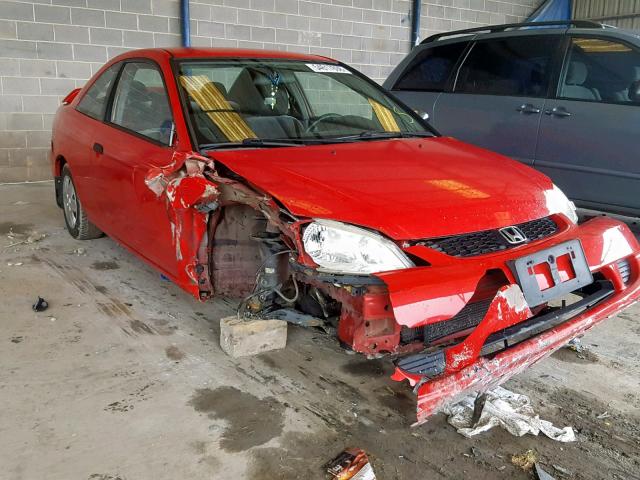 1HGEM22135L015269 - 2005 HONDA CIVIC DX V RED photo 1