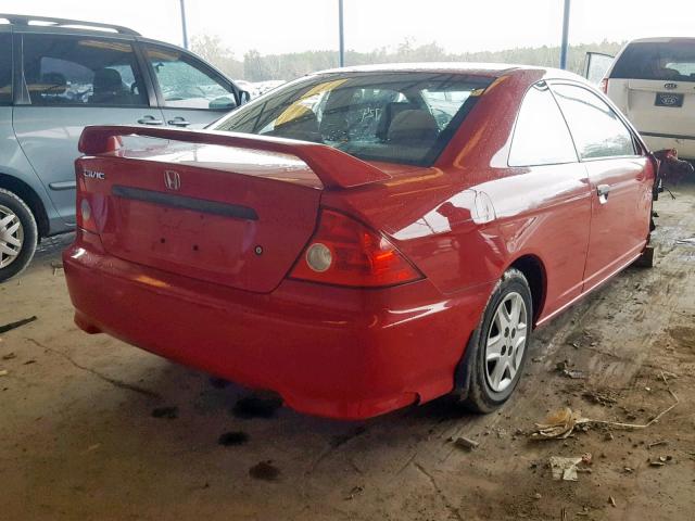 1HGEM22135L015269 - 2005 HONDA CIVIC DX V RED photo 4