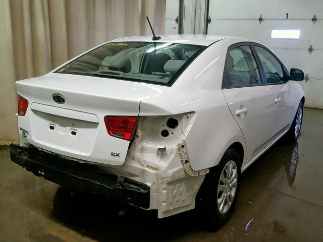 KNAFU4A28A5236287 - 2010 KIA FORTE EX WHITE photo 4