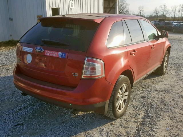 2FMDK48C07BB27093 - 2007 FORD EDGE SEL RED photo 4