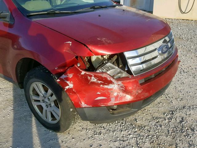 2FMDK48C07BB27093 - 2007 FORD EDGE SEL RED photo 9