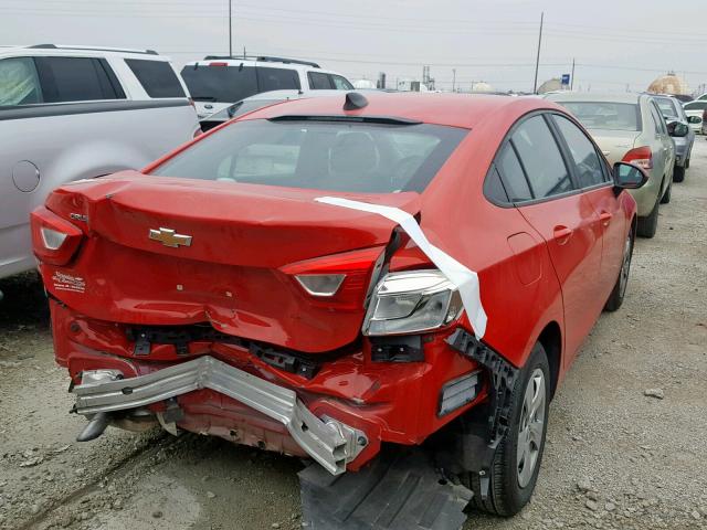 1G1BC5SM6G7283494 - 2016 CHEVROLET CRUZE LS RED photo 4