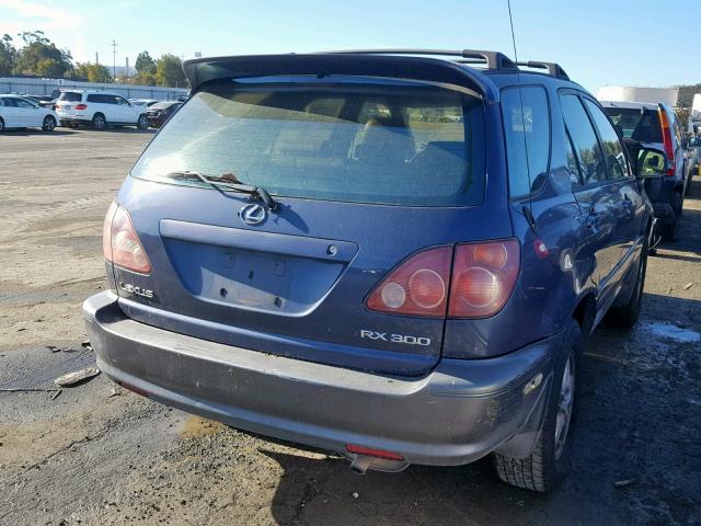 JT6HF10U8Y0116348 - 2000 LEXUS RX 300 BLUE photo 4