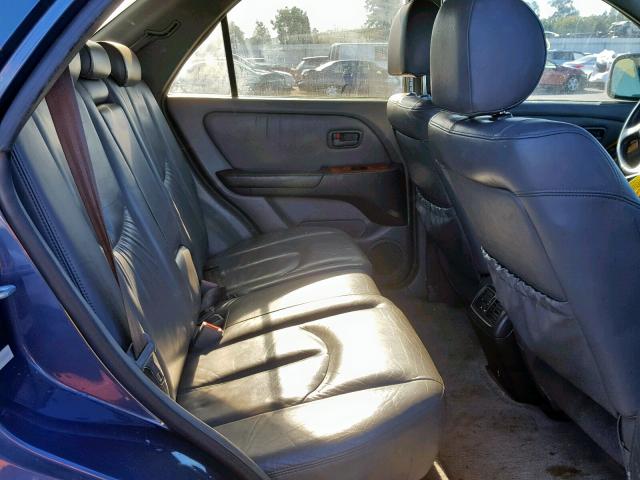 JT6HF10U8Y0116348 - 2000 LEXUS RX 300 BLUE photo 6