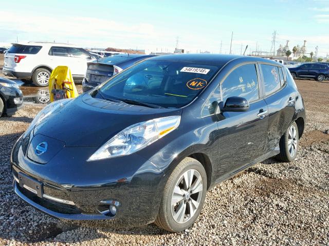 1N4AZ0CP0DC405417 - 2013 NISSAN LEAF S BLACK photo 2