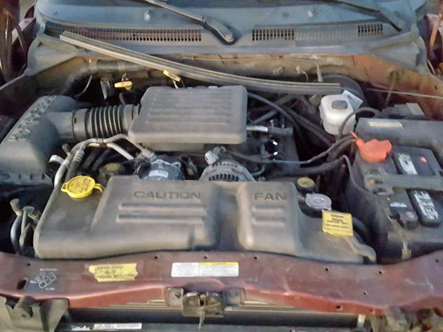 1B4HS38N42F180370 - 2002 DODGE DURANGO SP BURGUNDY photo 7