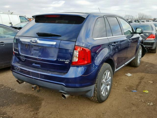 2FMDK4KC3BBA63679 - 2011 FORD EDGE LIMIT BLUE photo 4