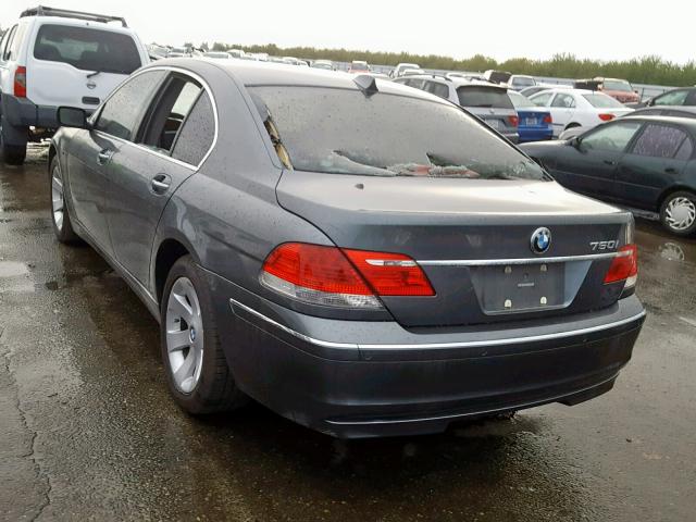 WBAHL83586DT04935 - 2006 BMW 750 I CHARCOAL photo 3