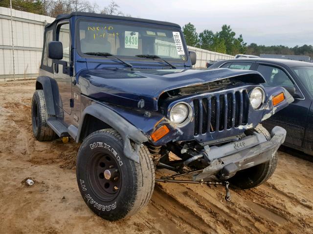 1J4FA39S54P762437 - 2004 JEEP WRANGLER X BLUE photo 1