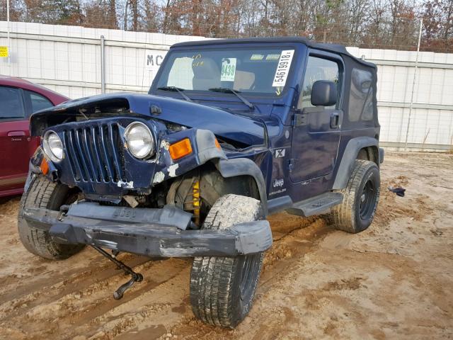 1J4FA39S54P762437 - 2004 JEEP WRANGLER X BLUE photo 2