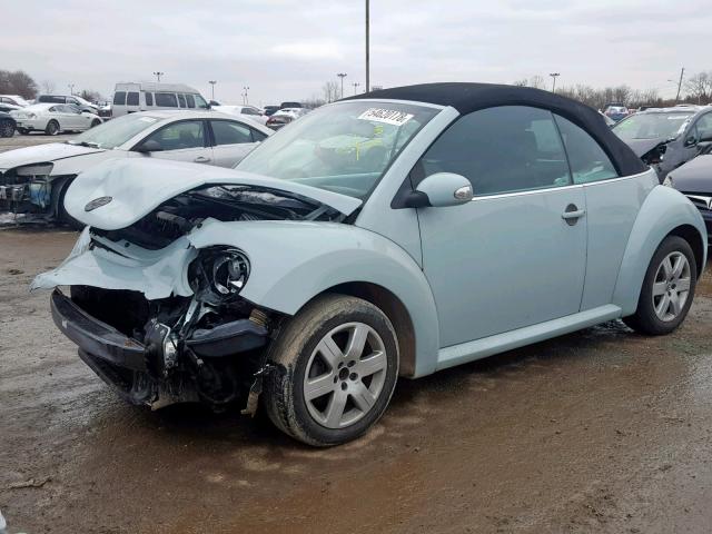 3VWRF31Y26M326350 - 2006 VOLKSWAGEN NEW BEETLE BLUE photo 2