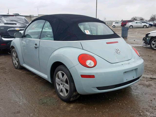 3VWRF31Y26M326350 - 2006 VOLKSWAGEN NEW BEETLE BLUE photo 3