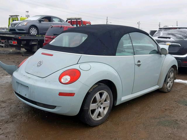 3VWRF31Y26M326350 - 2006 VOLKSWAGEN NEW BEETLE BLUE photo 4