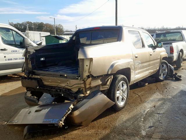 5FPYK1F53AB002955 - 2010 HONDA RIDGELINE TAN photo 4