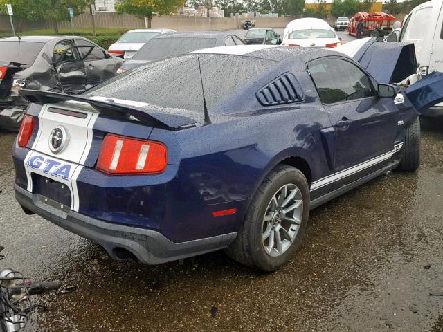 1ZVBP8CF7B5160575 - 2011 FORD MUSTANG GT BLUE photo 4