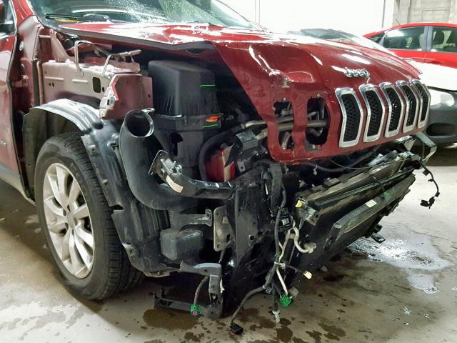 1C4PJMDS2EW236040 - 2014 JEEP CHEROKEE L RED photo 9