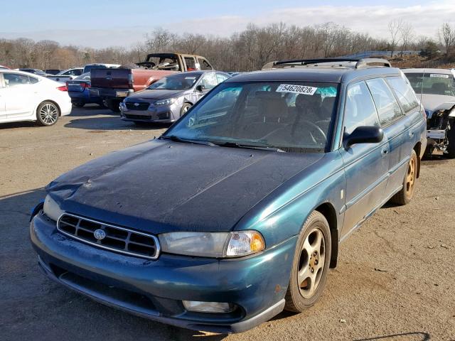 4S3BK4352X7308905 - 1999 SUBARU LEGACY L GREEN photo 2