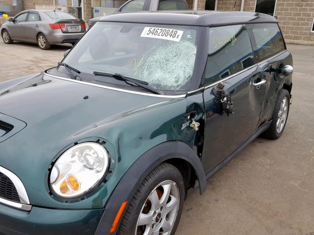 WMWMM33589TP93412 - 2009 MINI COOPER S C GREEN photo 9