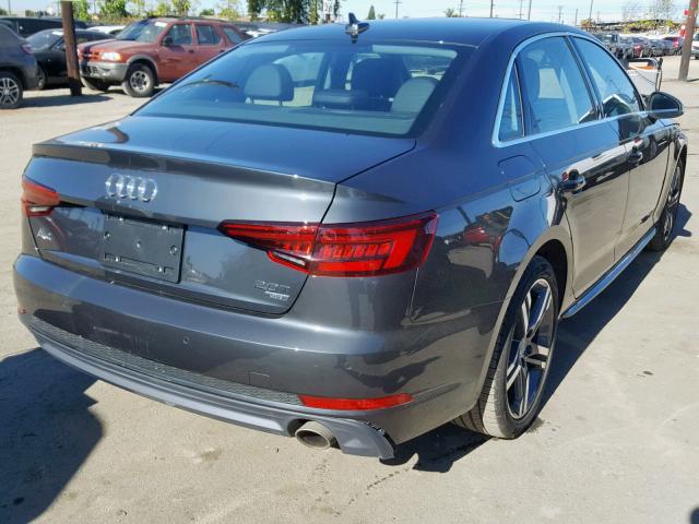 WAULMAF48JA074518 - 2018 AUDI A4 ULTRA P GRAY photo 4