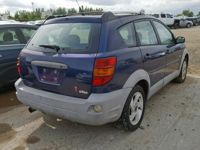 5Y2SL62843Z406806 - 2003 PONTIAC VIBE BLUE photo 4