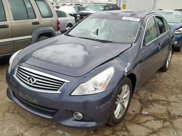 JN1CV6AR6CM970997 - 2012 INFINITI G37 BLUE photo 2