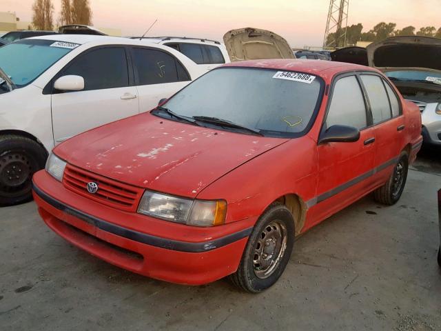 JT2EL43A6M0101261 - 1991 TOYOTA TERCEL DEL RED photo 2