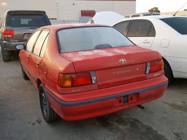 JT2EL43A6M0101261 - 1991 TOYOTA TERCEL DEL RED photo 3