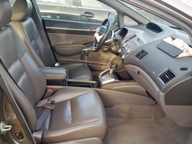 2HGFA16978H344355 - 2008 HONDA CIVIC EXL GRAY photo 5