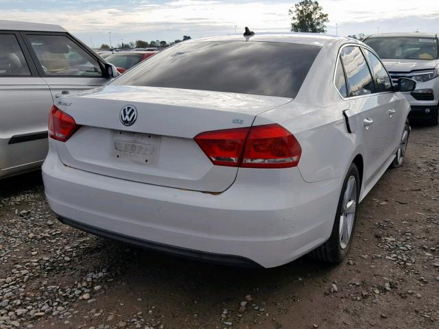 1VWBP7A38CC080038 - 2012 VOLKSWAGEN PASSAT SE WHITE photo 4