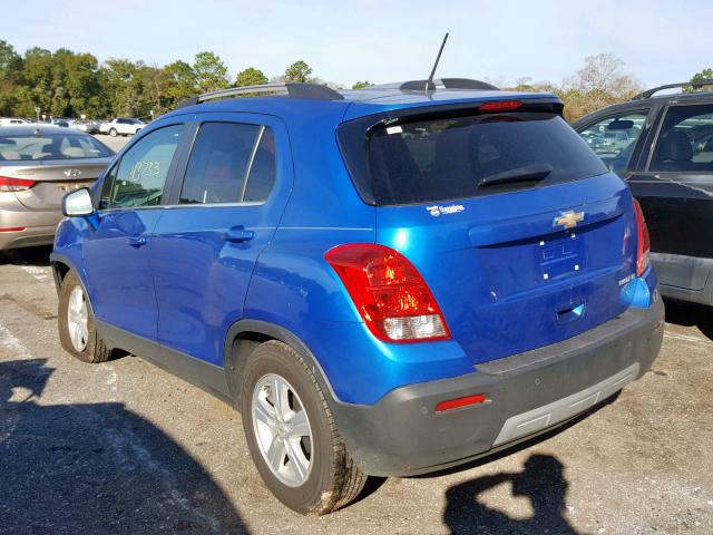 KL7CJLSB3FB178120 - 2015 CHEVROLET TRAX 1LT BLUE photo 3