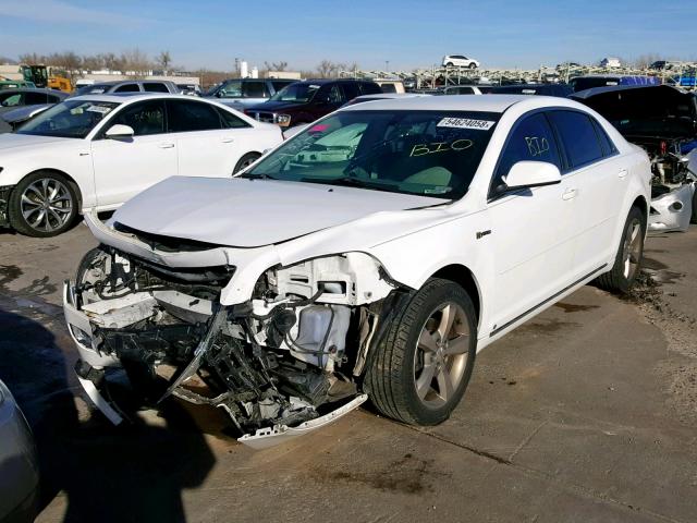 1G1ZF57599F174334 - 2009 CHEVROLET MALIBU HYB WHITE photo 2