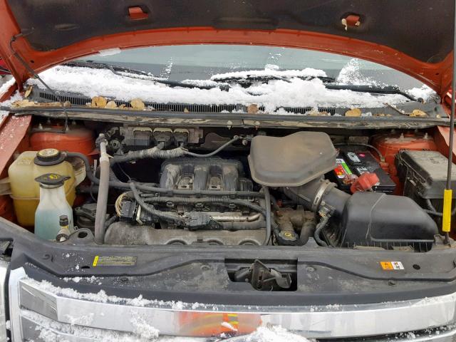 2FMDK48C58BB21016 - 2008 FORD EDGE SEL ORANGE photo 7