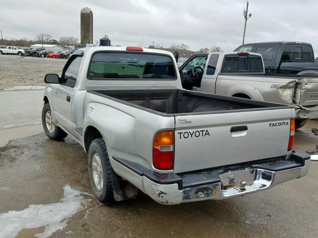 5TENL42N2YZ700515 - 2000 TOYOTA TACOMA SILVER photo 3