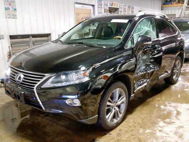 2T2BC1BA5FC007130 - 2015 LEXUS RX 450H BLACK photo 2