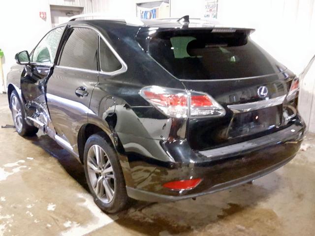 2T2BC1BA5FC007130 - 2015 LEXUS RX 450H BLACK photo 3