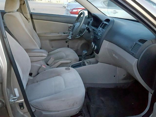 KNAFE121485518132 - 2008 KIA SPECTRA EX TAN photo 5