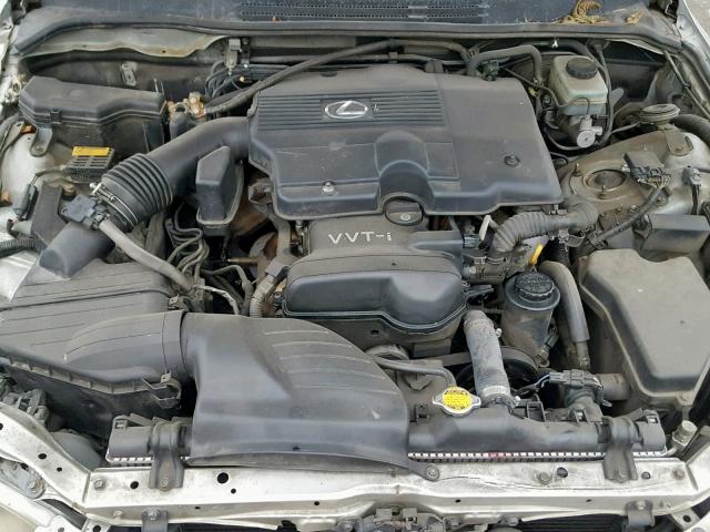 JTHBD192440089499 - 2004 LEXUS IS 300 SILVER photo 7