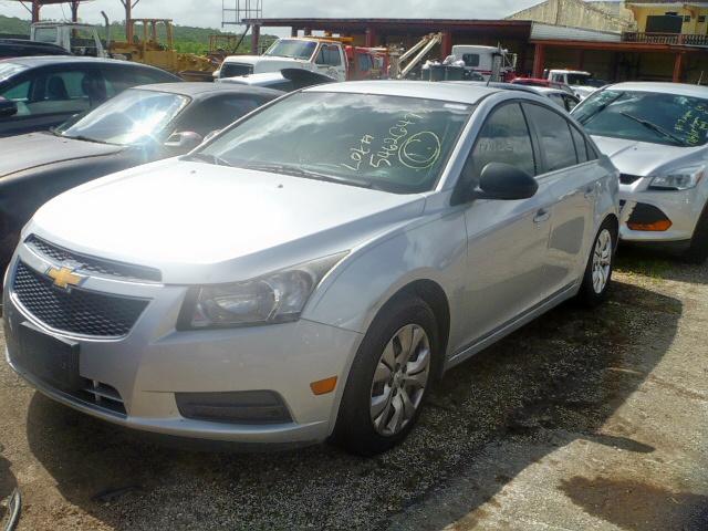 1G1PD5SH7C7242436 - 2012 CHEVROLET CRUZE LS SILVER photo 2