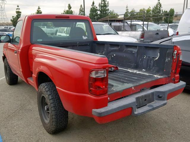 1FTYR10U73PB03929 - 2003 FORD RANGER RED photo 3