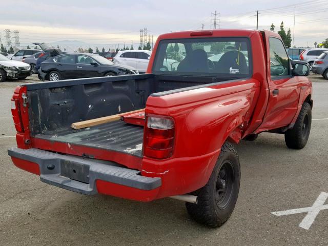 1FTYR10U73PB03929 - 2003 FORD RANGER RED photo 4