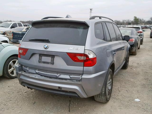 WBXPA93406WD32322 - 2006 BMW X3 3.0I GRAY photo 4