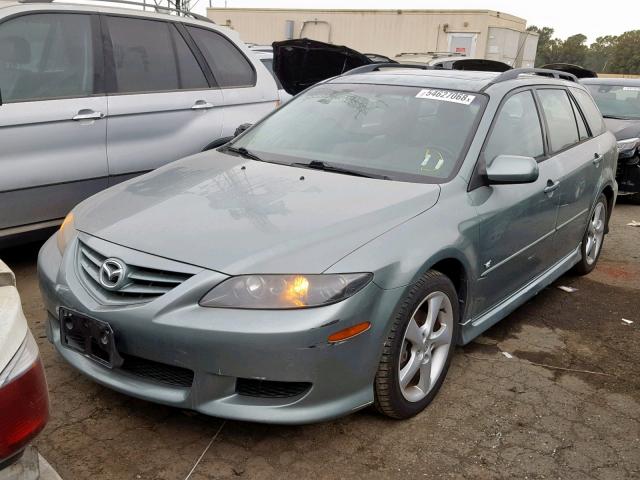 1YVHP82DX45N92037 - 2004 MAZDA 6 S BLUE photo 2